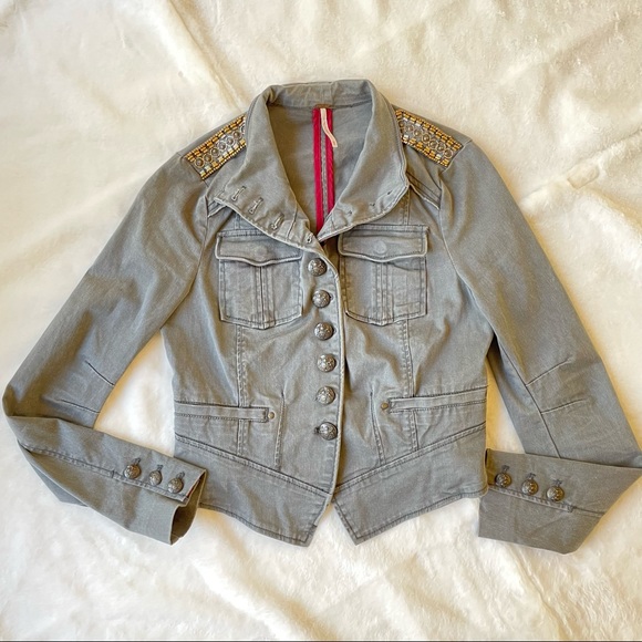 Free People Shrunken Officer Military Jacket - Picture 6 of 14